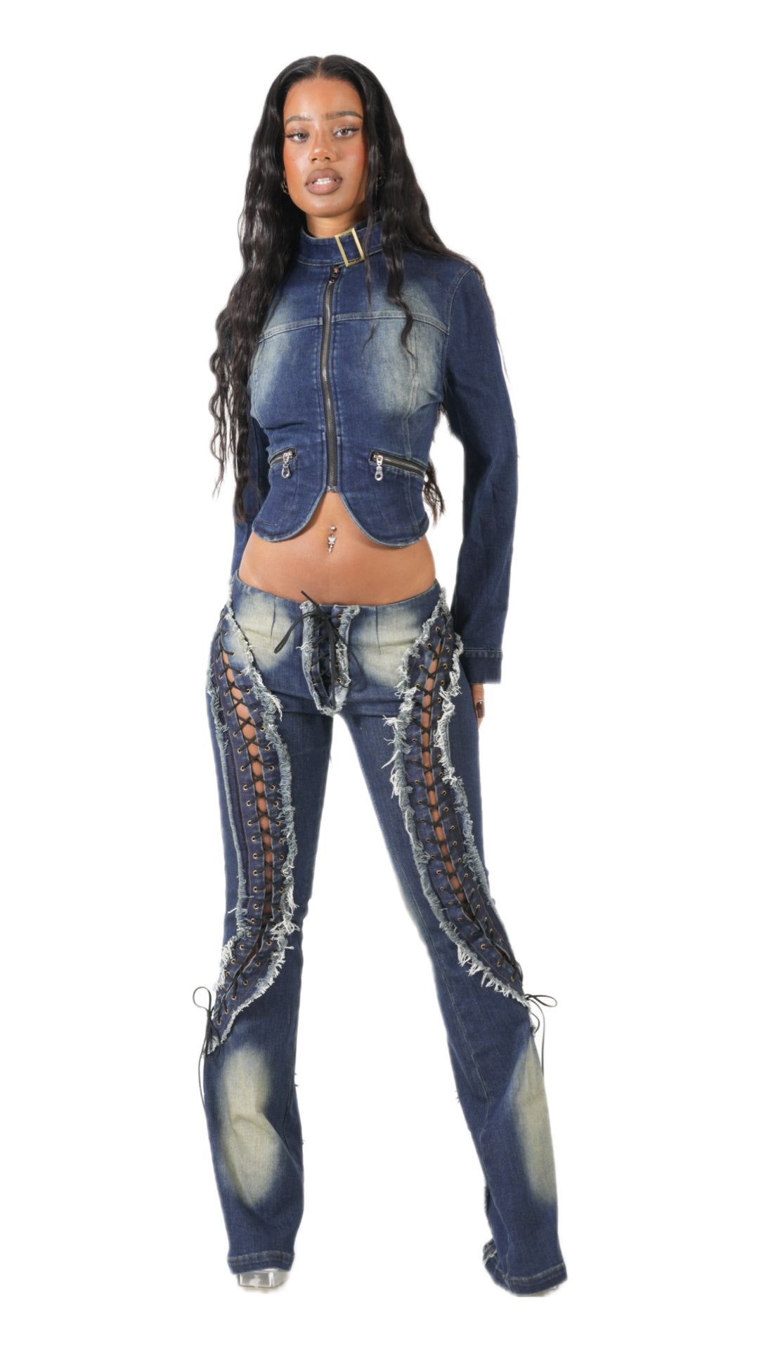 THE VILLAIN MOTO JACKET (BLUE DENIM) – MATTE