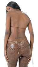 Load image into Gallery viewer, BUTTERFLY BIKINI SET (BROWN LEATHER)
