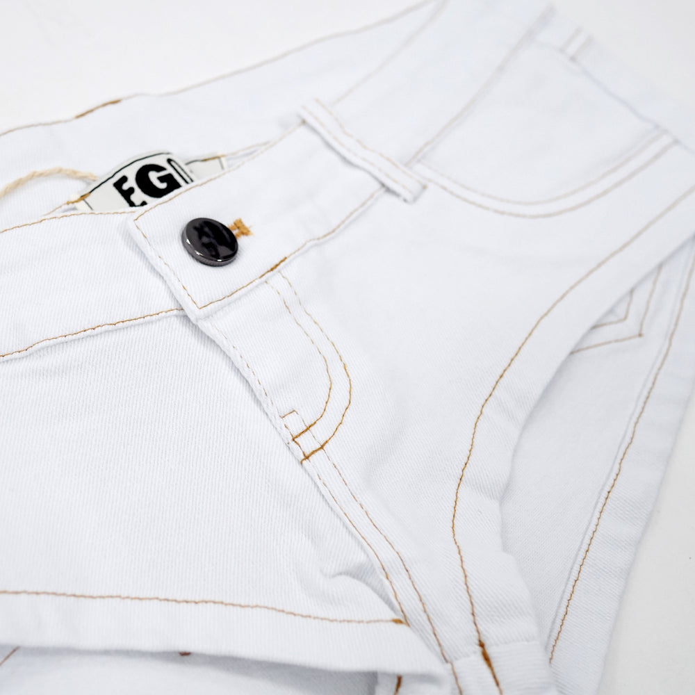 
                  
                    MICRO MINI SHORTS (WHITE DENIM)
                  
                