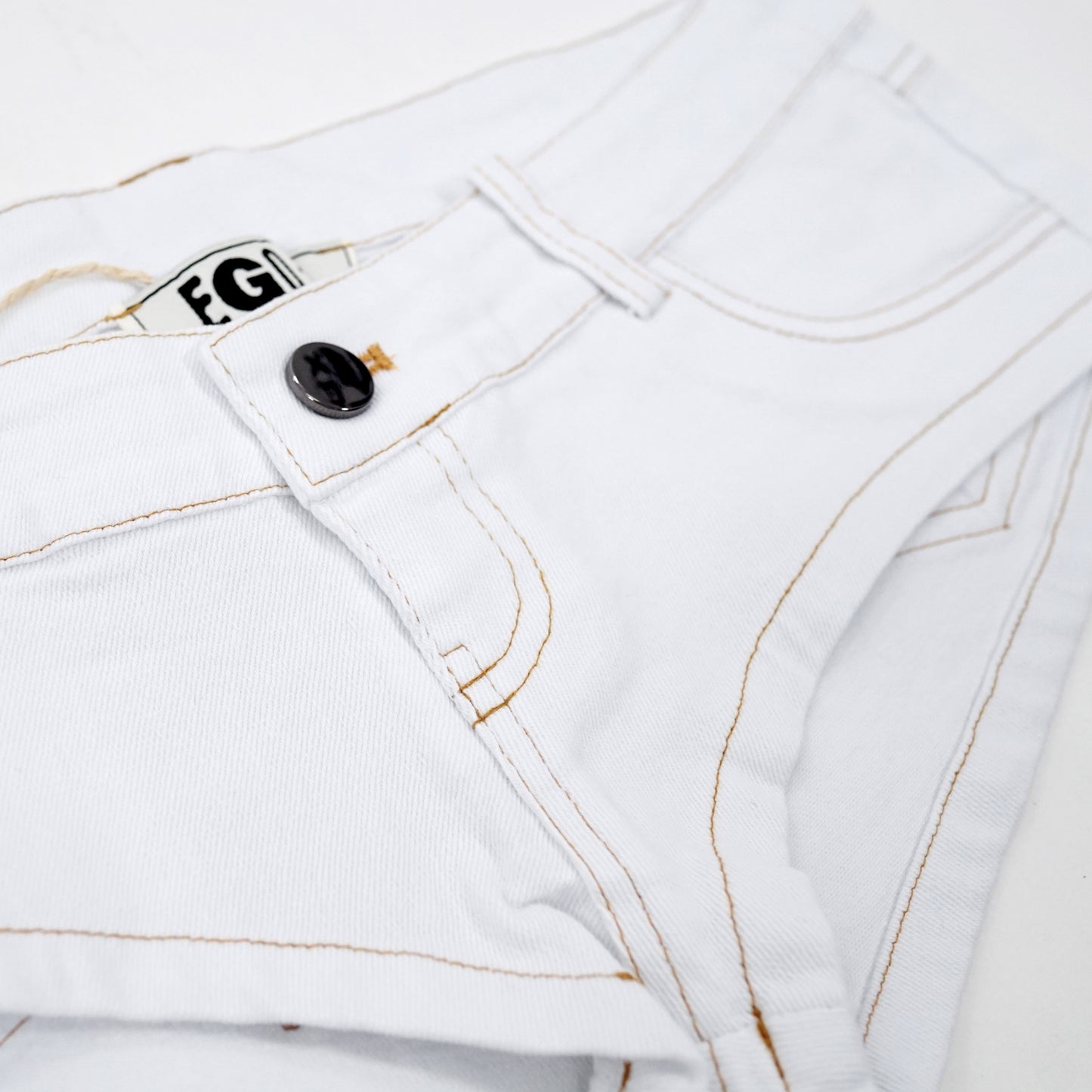 
                  
                    MICRO MINI SHORTS (WHITE DENIM)
                  
                