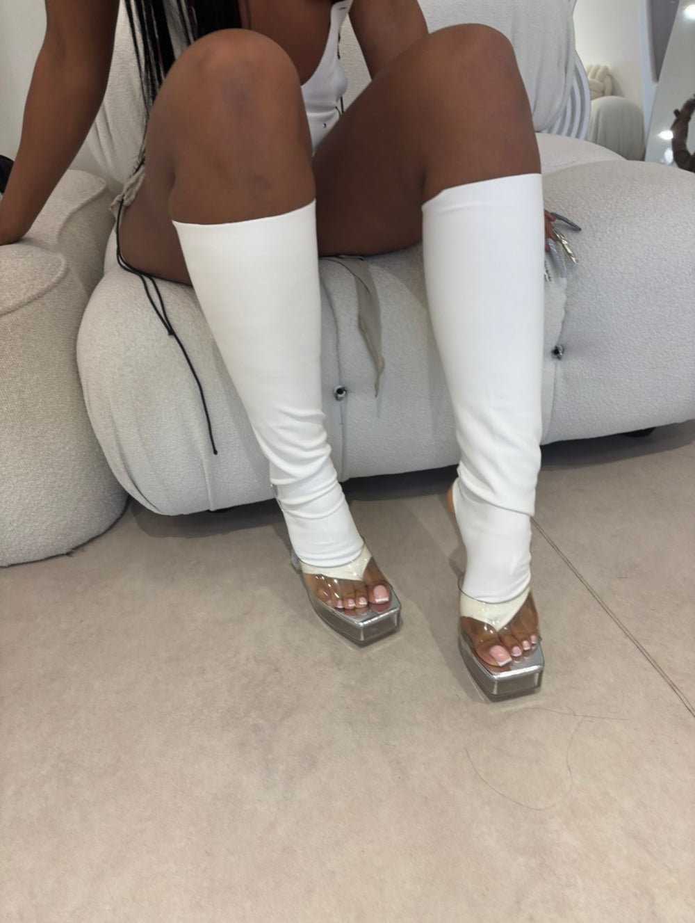 Leather Sock (White)