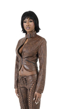 Load image into Gallery viewer, THE VILLAIN MOTO JACKET (BROWN LEATHER)
