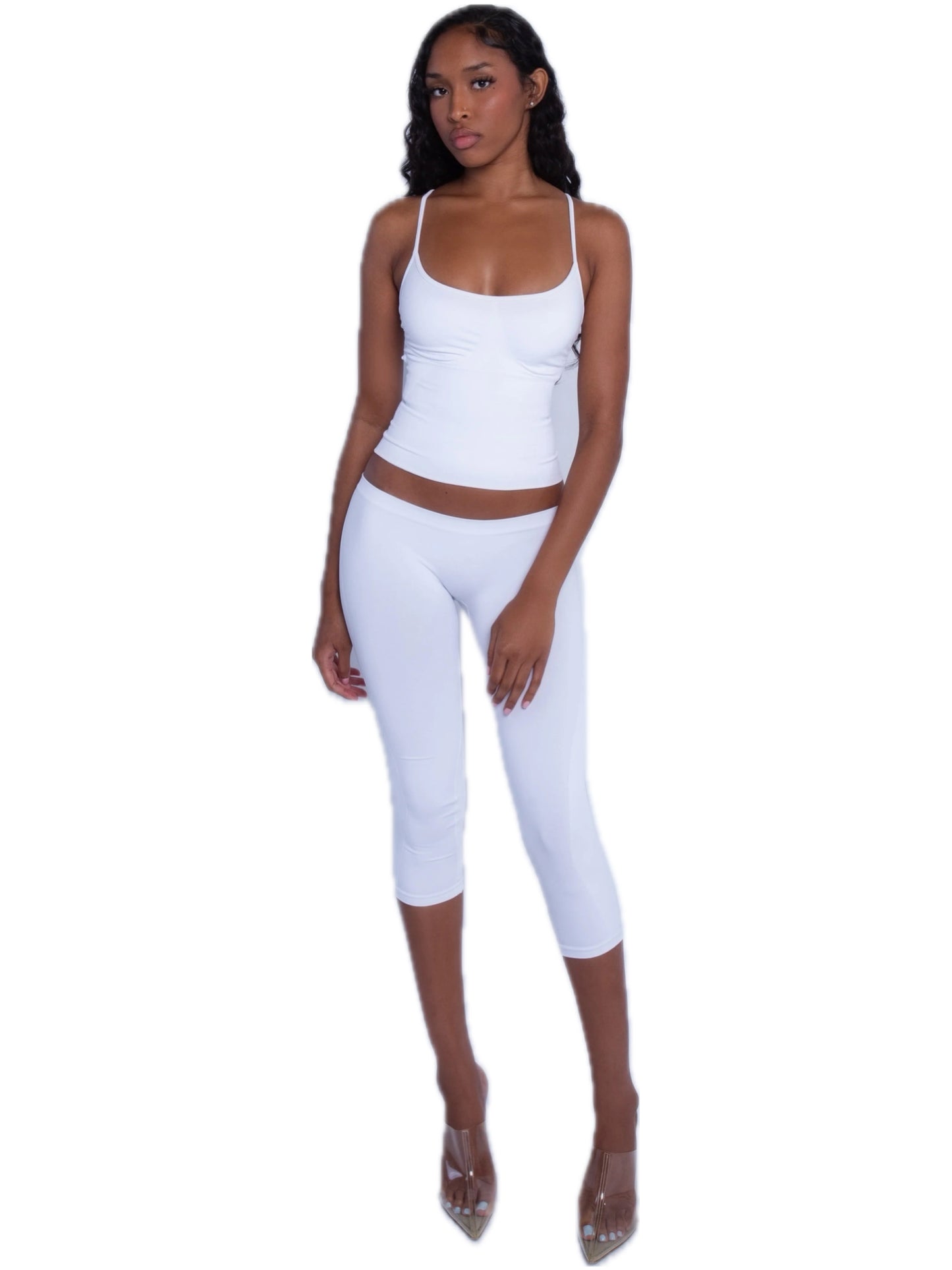 
                  
                    Seamless LowRise Capris (White)
                  
                