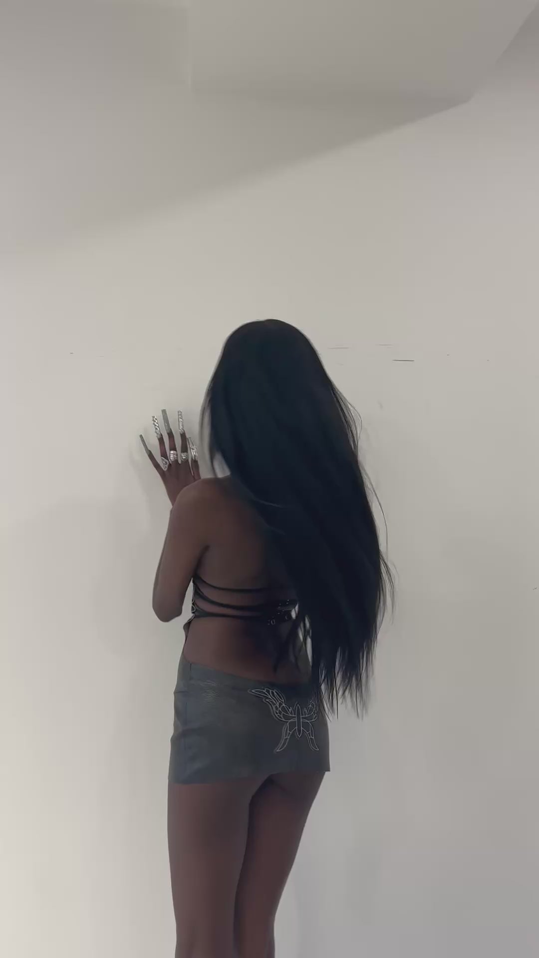 
                  
                    Load and play video in Gallery viewer, Leather Mini Dress
                  
                